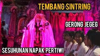 TEMBANG SINTRING /GERONG JEGEG SESOLAHAN SESUHUNAN NAPAK PERTIWI / CALONARANG PURA DALEM DESA CAGAAN