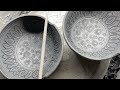 Pottery: Flower Ramen bowls