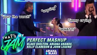 Ariana Grande and Blake Shelton fighting on That’s My Jam