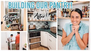 BUILDING A WALK-IN PANTRY! | AFFORDABLE DIY! | PANTRY TOUR & ORGANIZATION