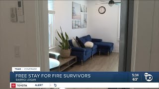 A local Airbnb host offers a free stay in San Diego for several fire survivors