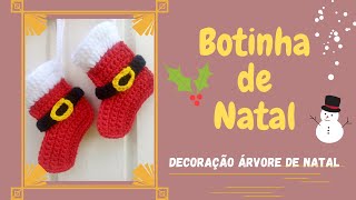 Botinha de Natal em Crochê | Passo a Passo | Por Mimos da Jô Ateliê