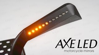 Axe turn signal LED motorcycle mirrors - KiWAV