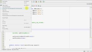 Tut 019 - GUI in Java JMenuBar, JMenu, JMenuItem, JSeparator