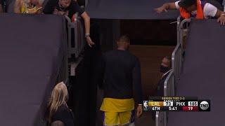 LeBron James got upset and leaves the game early against the Suns