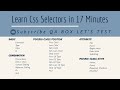 Learn CSS Selectors (in 17 minutes) - CSS Selectors Tutorial