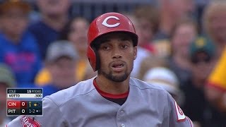 CIN@PIT: Hamilton uses walk, two steals to score run