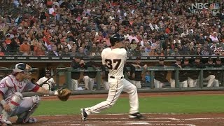 WSH@SF: Tomlinson hits a triple into center field