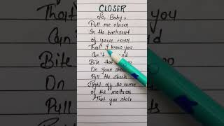 Closer💚~The Chainsmokers #shorts  #viral #lyrics