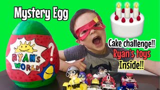 Ryan’s World GIANT MYSTERY EGG! CAKE CHALLENGE! Ryan’s World Toys inside!!