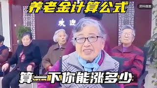 2024年养老金涨幅，计算公式，算一下你能涨多少