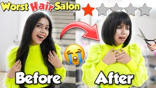 I went to the Worst Reviewed HAIR Salon😭 *biggest mistake* Mummy gussa gyi😡