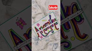 lettering art::name design #lettering #calligraphy #name#anamika #shorts