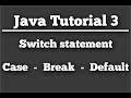 Switch Statement - Getting Started with Java 3 (IntelliJ IDEA)