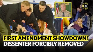 Idaho Town Hall Chaos: Woman Dragged Away For Dissent, Sheriff \u0026 Secret Security Under Fire | CLRCUT