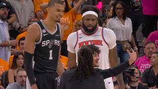 Fan runs on court to take selfie with Wemby during Game 1 of NBA Finals 😅