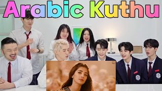 K-drama actors' reactions to watching their first Tamil MV😍Arabic Kuthu @ymenter_official