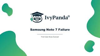 Samsung Note 7 Failure | Free Case Study Example