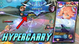 SAVAGE! FANNY NEW SEASON HYPERCARRY! | RANK MLBB