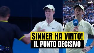 Sinner vince il primo match del 2025: il punto con cui annienta Popyrin