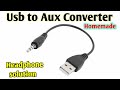 USB to AUX Converter|| Headphones to Aux converter