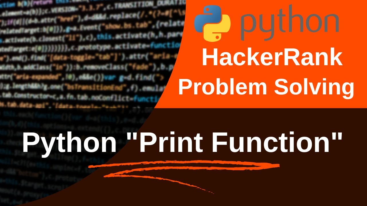 Print Function In Python Hackerrank Problem Python Solution Youtube