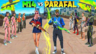 Evo ParaFal vs M14 on Factory Roof | Girls vs Boys| Gun Skin Challenge | Free Fire