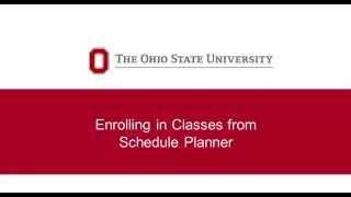 Enrolling in Classes from Schedule Planner
