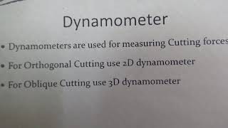 Dynamometer | Metal Cutting