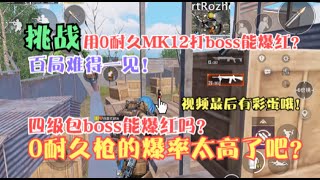 挑战用0耐久MK12打boss！四级包boss能爆红吗？0耐久爆率这么高？