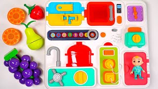 Cooking with Fruits and Vegetables in a Kitchen Playset