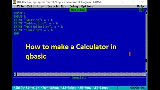 How to write a programe to make a calculator in Qbasic???????