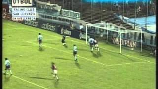 Racing 1 San Lorenzo 2 Clausura 1995 (Los goles ) (Relato Marcelo Araujo)