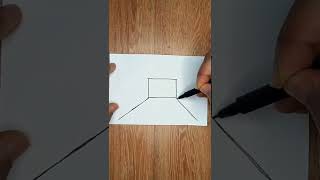 رسم سهل | رسم منظر داخلي لغرفة ثلاثي الابعاد
