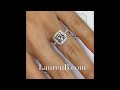 2 ct cushion cut diamond double edge halo engagement ring