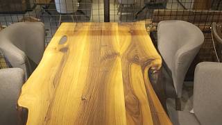 Yerli Ceviz Masif Kutuk Masa - Turkish Walnut Table