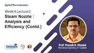 Lec 17: Steam Nozzle : Analysis and Efficiency (Contd.)