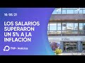 Los salarios subieron 5% por encima de la inflación