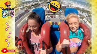 Slingshot Ride funny Scared Girls Compilation 逆バンジー 絶叫面白まとめ April 2021 Part 08