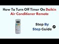 How To Turn Off Timer On Daikin Air Conditioner Remote