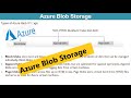 Azure blob storage tutorial | Block Blob, Append blob and Page Blob explained with demo