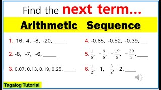 [Tagalog] Find the next term Arithmetic Sequence #math10 #findthenextterm #arithmeticsequence