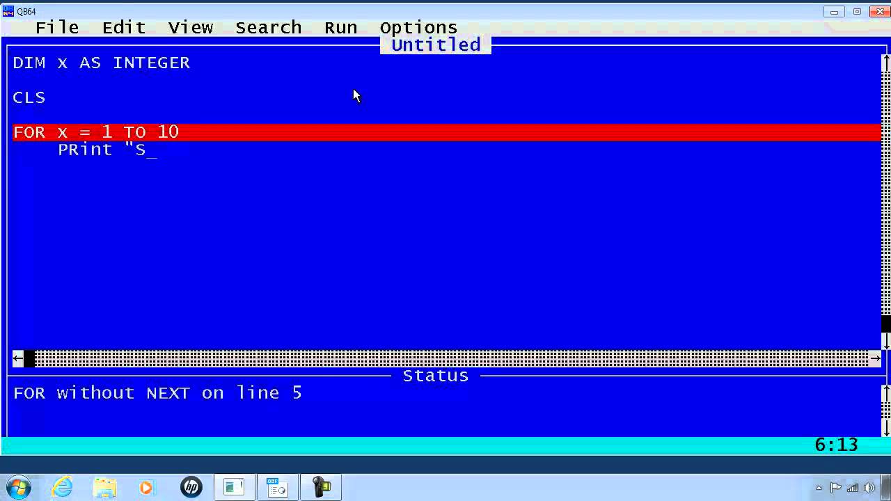 Qbasic Tutorial 11 For Loop Qb64 Youtube