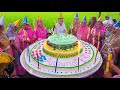 300 Pounds Vanilla Cake Making To Celebrate 3 Million Subscribers - Big & Beautiful Design Cake