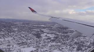 デルタ航空 Delta Airlines A350 Landing in DTW