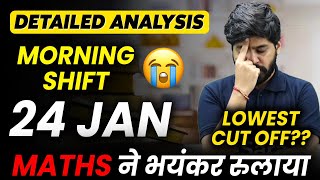 JEE Main 2025 : 24 January Shift 1 Analysis | Paper Level, Weightage, Cutoff | eSaral