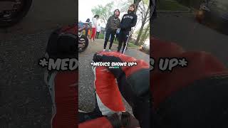 भीषण अपघातानंतर दुचाकीस्वाराने स्मरणशक्ती गमावली 🚨#motorcycle #bodycam #crash