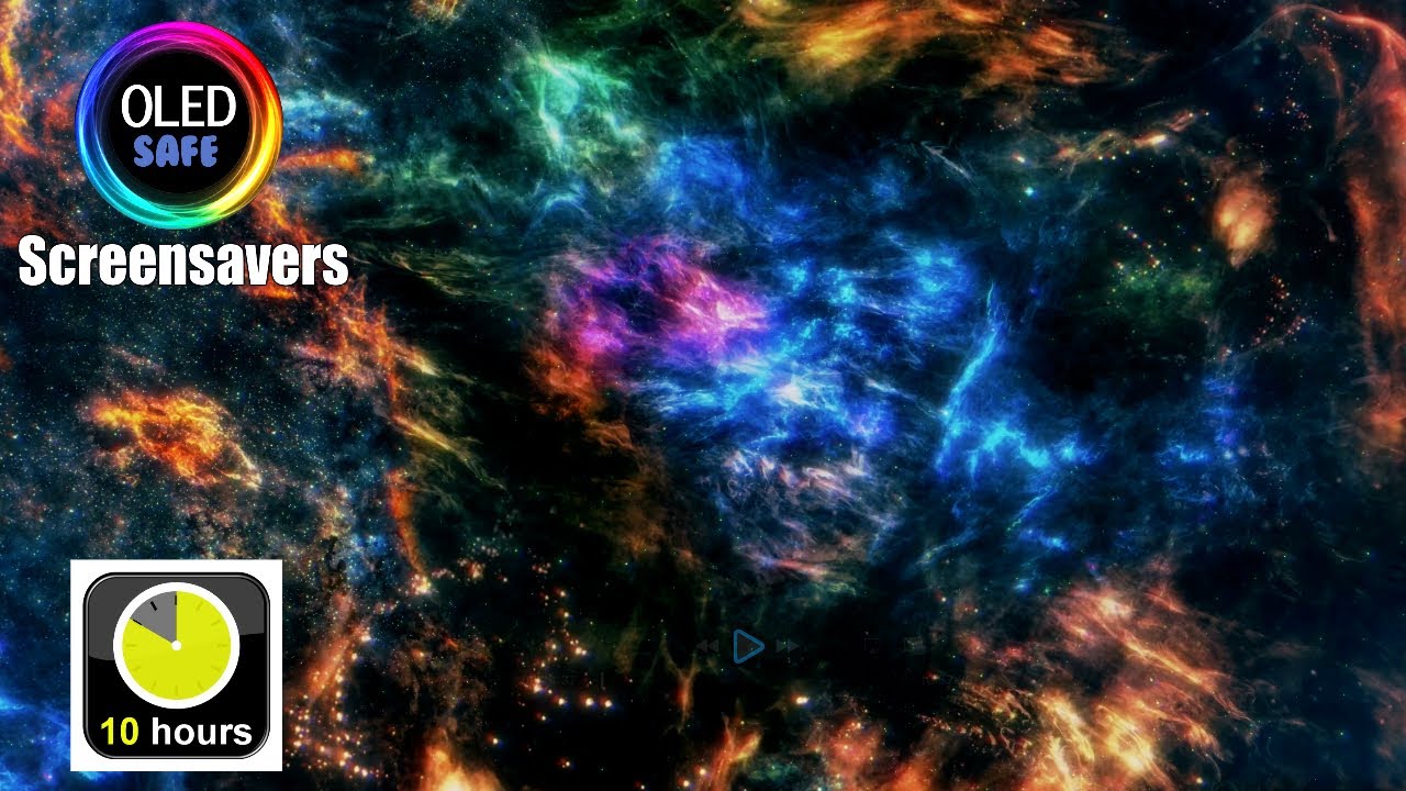 Nebula 2 Multicolor Screensaver 10 Hours 4k Oled Safe Youtube
