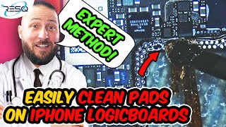 👨‍⚕️Expert Method: How to CLEAN PADS on an iPhone LOGICBOARD - Easy Technique