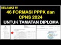 INILAH FORMASI ASN 2024  UNTUK TENAGA HONORER YANG BERIJAZAH DIPLOMA